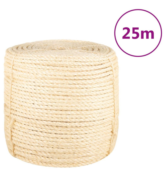 Corde 100 % sisal 8 mm 25 m | Mobilier & Déco