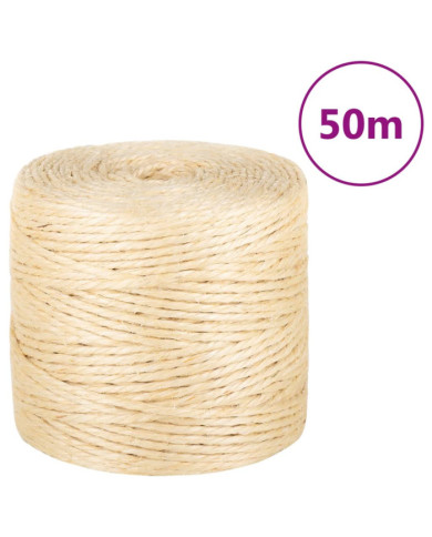 Corde 100 % en sisal 4 mm 50 m | Mobilier & Déco