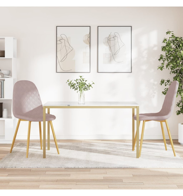 Chaises à manger lot de 2 Rose Velours | Mobilier & Déco