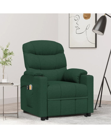 Fauteuil de massage Vert foncé Tissu | Mobilier & Déco