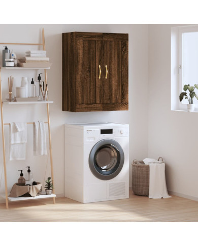 Armoire murale chêne marron 69,5x34x90 cm bois d'ingénierie | Mobilier & Déco