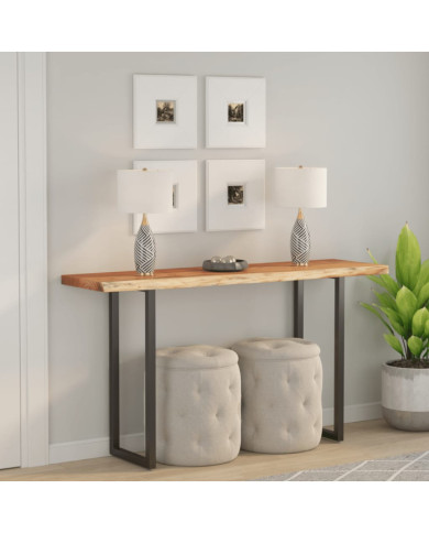 Dessus de table 140x40x3,8 cm rectangulaire bois massif acacia | Mobilier & Déco