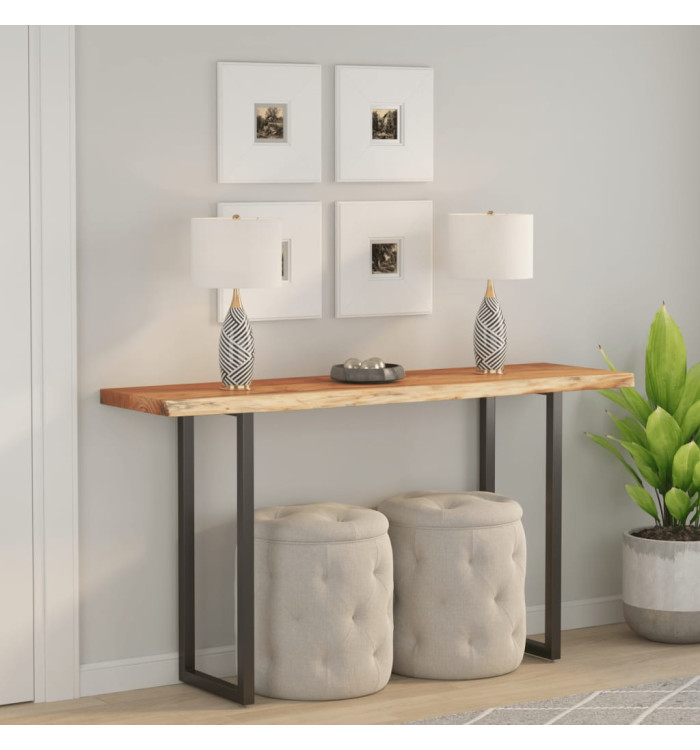 Dessus de table 140x40x3,8 cm rectangulaire bois massif acacia | Mobilier & Déco