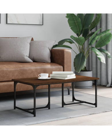 Table basse Chêne marron 90x50x35 cm Bois d'ingénierie | Mobilier & Déco