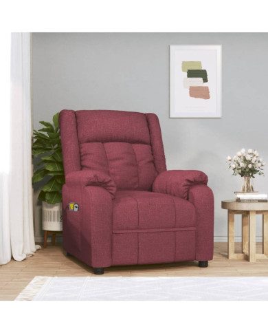 Fauteuil de massage Rouge bordeaux Tissu | Mobilier & Déco