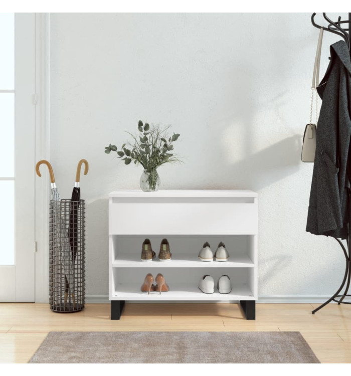 Armoire à chaussures Blanc 70x36x60 cm Bois d'ingénierie | Mobilier & Déco