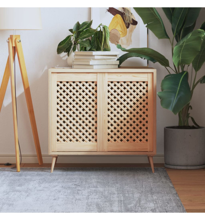 Portes d'armoires en treillis 2 pcs 39,5x61,5 cm pin massif | Mobilier & Déco