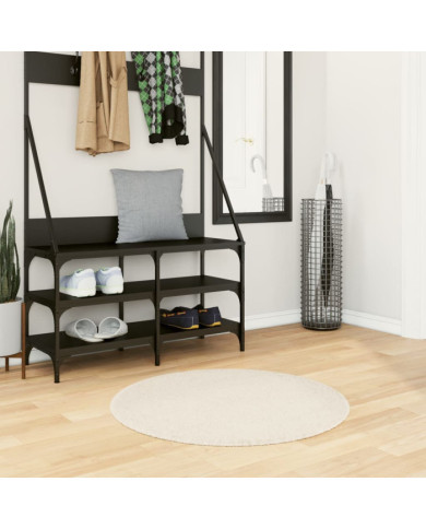 Tapis OVIEDO à poils courts beige Ø 80 cm | Mobilier & Déco