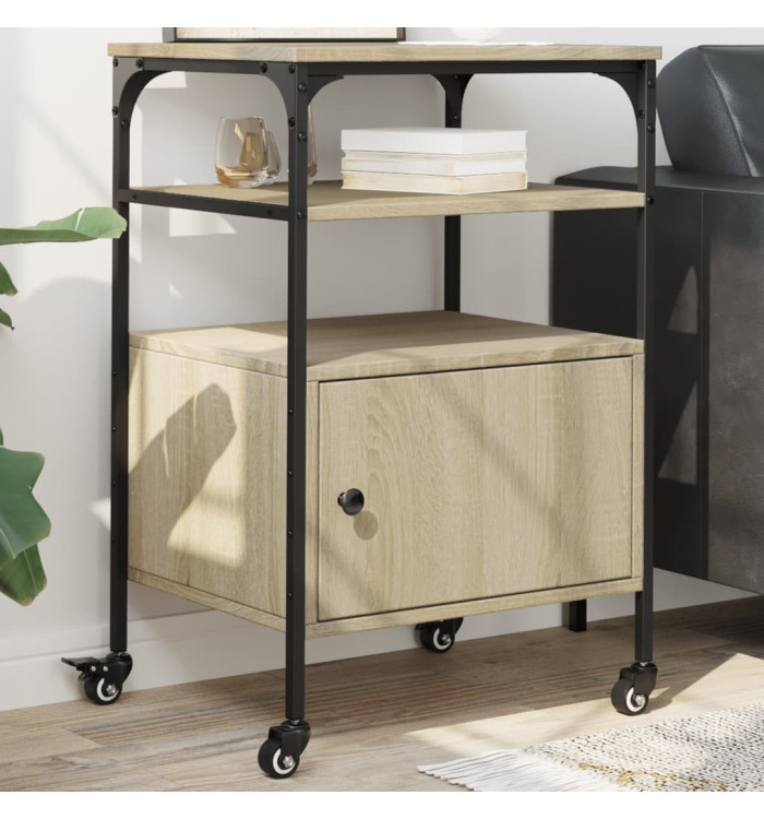 Support d'imprimante à 3 niveaux chêne sonoma 50x40x76 cm | Mobilier & Déco