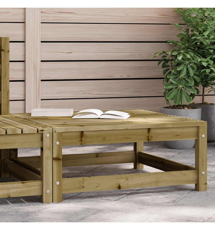 Repose-pied de jardin 70x70x30 cm bois de pin imprégné | Mobilier & Déco