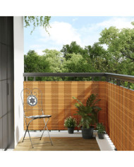 Paravent de balcon marron clair 600x100 cm résine tressée | Mobilier & Déco