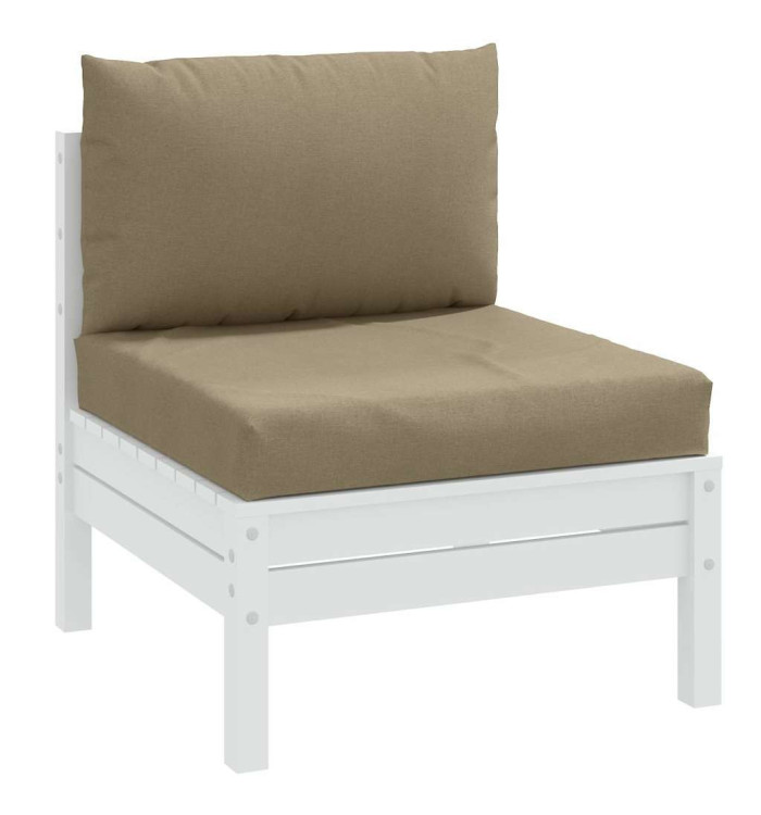Coussins de palette lot de 2 taupe mélangé tissu | Mobilier & Déco