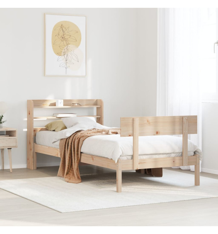 Cadre de lit sans matelas 90x190 cm bois de pin massif | Mobilier & Déco