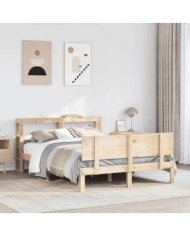 Cadre de lit avec tête de lit sans matelas 160x200 cm | Mobilier & Déco
