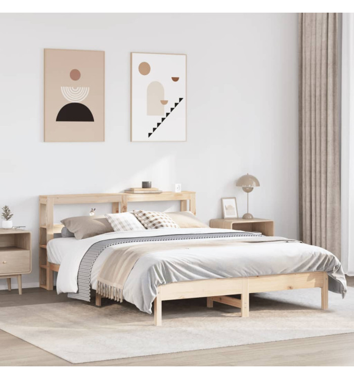 Cadre de lit sans matelas 160x200 cm bois massif de pin | Mobilier & Déco