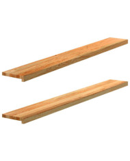 Appuis de fenêtre 2 pcs marron clair bois de chêne massif | Mobilier & Déco