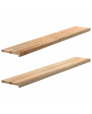 Appuis de fenêtre 2 pcs non traité 160x30x2cm bois chêne massif | Mobilier & Déco