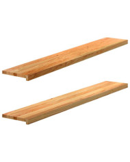 Appuis de fenêtre 2 pcs marron clair bois de chêne massif | Mobilier & Déco