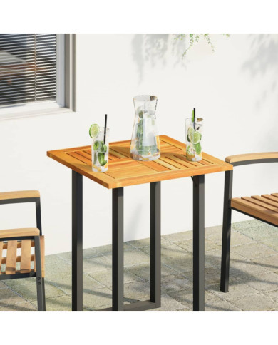 Dessus de table 60x60x2 cm carré bois massif d'acacia | Mobilier & Déco