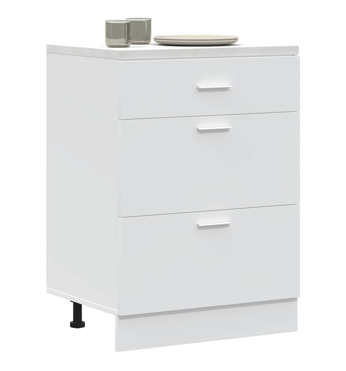 Armoire de cuisine "Lyon" blanc bois d'ingénierie | Mobilier & Déco