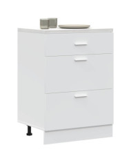 Armoire de cuisine "Lyon" blanc bois d'ingénierie | Mobilier & Déco