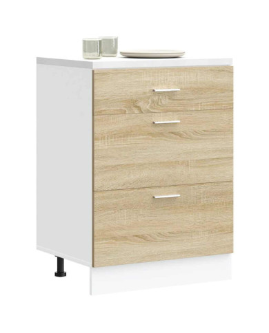 Armoire de cuisine "Lyon" chêne sonoma bois d'ingénierie | Mobilier & Déco