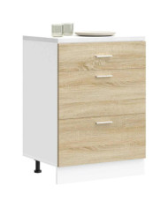 Armoire de cuisine "Lyon" chêne sonoma bois d'ingénierie | Mobilier & Déco