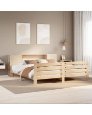 Cadre de lit sans matelas 180x200 cm bois massif de pin | Mobilier & Déco