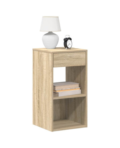 Table de chevet avec tiroir chêne sonoma 35x34x66,5 cm | Mobilier & Déco