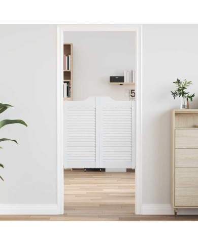 Portes battantes à persiennes 1 paire blanc 80 x 80 cm | Mobilier & Déco