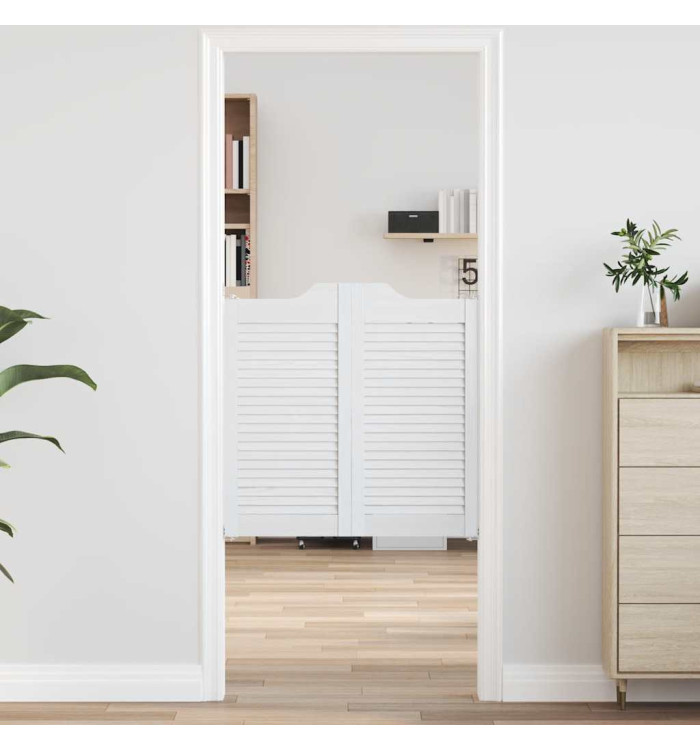Portes battantes à persiennes 1 paire blanc 80 x 80 cm | Mobilier & Déco