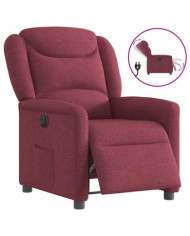 Fauteuil inclinable électrique Rouge bordeaux Tissu | Mobilier & Déco
