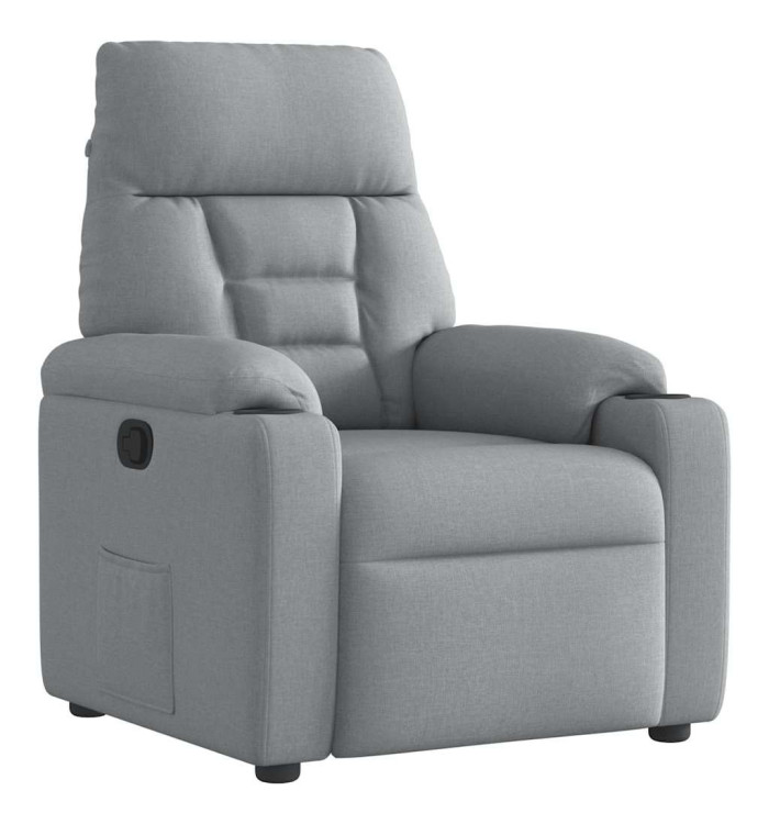 Fauteuil inclinable Gris clair Tissu | Mobilier & Déco