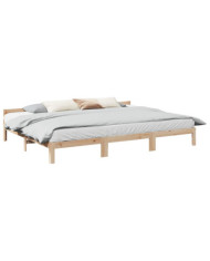 Cadre de lit familial sans matelas 240x200cm bois massif de pin | Mobilier & Déco