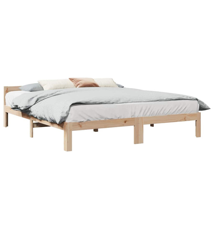 Cadre de lit sans matelas 180x200 cm bois massif de pin | Mobilier & Déco