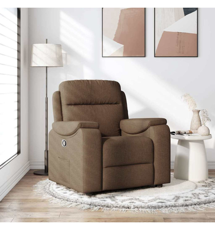Fauteuil inclinable Marron Tissu | Mobilier & Déco
