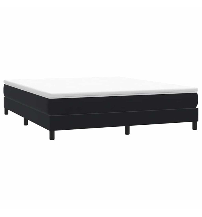 Sommier à lattes de lit sans matelas noir 180x210 cm velours | Mobilier & Déco