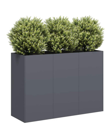 Jardinière anthracite 120x40x80 cm acier laminé à froid | Mobilier & Déco