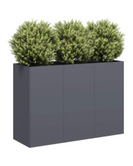 Jardinière anthracite 120x40x80 cm acier laminé à froid | Mobilier & Déco