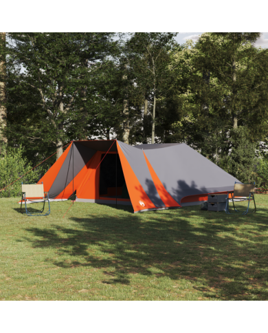 Tente familiaux grise et orange, imperméable pour 12 personnes | Mobilier & Déco