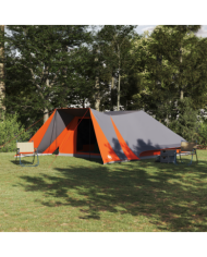 Tente familiaux grise et orange, imperméable pour 12 personnes | Mobilier & Déco