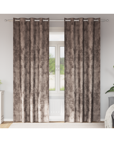 Rideaux 2 pcs avec œillets Cappuccino 260x140 cm | Mobilier & Déco