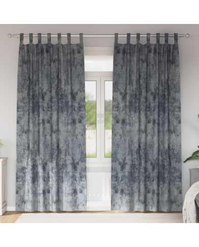 Rideaux en velours 2 pcs avec œillets gris argenté 245x140 cm | Mobilier & Déco