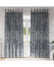 Rideaux en velours 2 pcs avec œillets gris argenté 245x140 cm | Mobilier & Déco