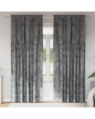 Rideaux 2 pcs avec œillets Gris 245x140 cm | Mobilier & Déco