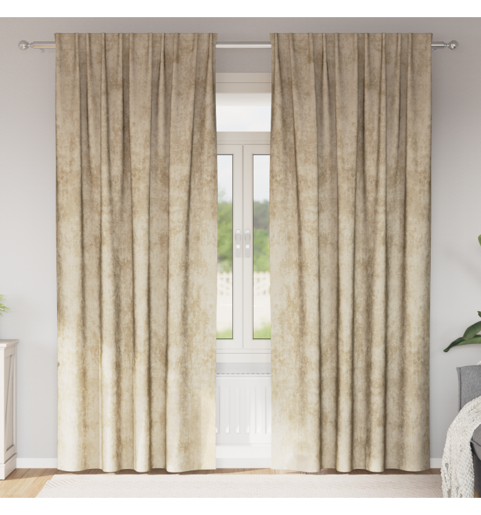 Rideaux 2 pcs avec œillets Crème 225x140 cm | Mobilier & Déco