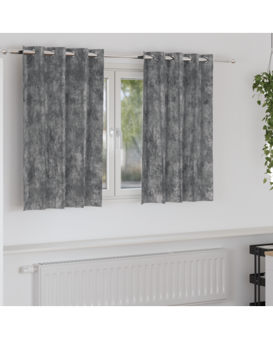 Rideaux 2 pcs avec œillets Gris 140x140 cm | Mobilier & Déco