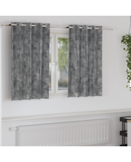 Rideaux 2 pcs avec œillets Gris 140x140 cm | Mobilier & Déco