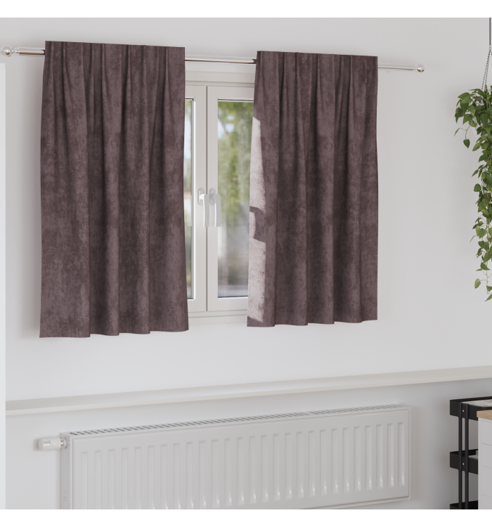 Rideaux 2 pcs avec œillets Marron 140x140 cm | Mobilier & Déco