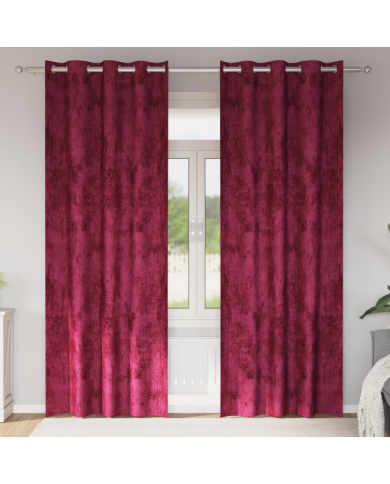 Rideaux 2 pcs avec œillets Bourgogne 225x140 cm | Mobilier & Déco